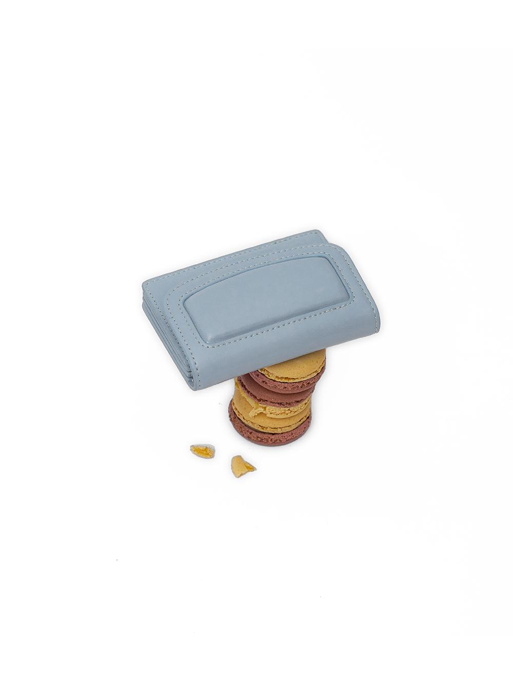 [예약 4/11 출고] 팔레트 아코디언 카드 명함 가죽 지갑 베이비스카이