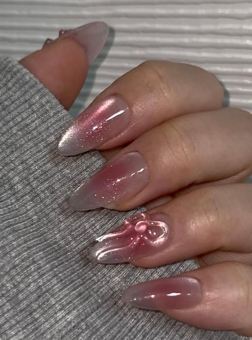 [유리알네일/엠보리본🎀] 로웰 🫧🩷