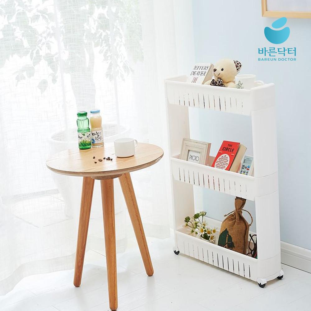 이동식 틈새 수납장 슬림 수납장 3단