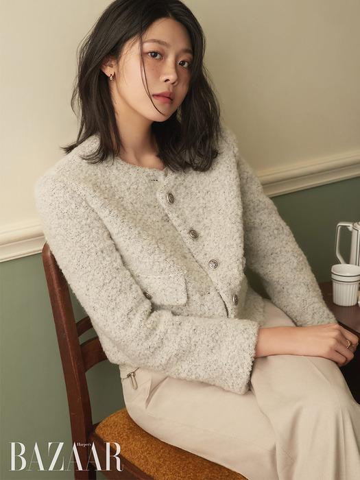Tweed Crop Jacket KW4SJ7340_AE