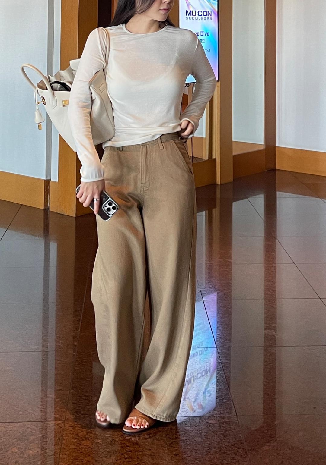 918 골지 와이드 팬츠(2col)