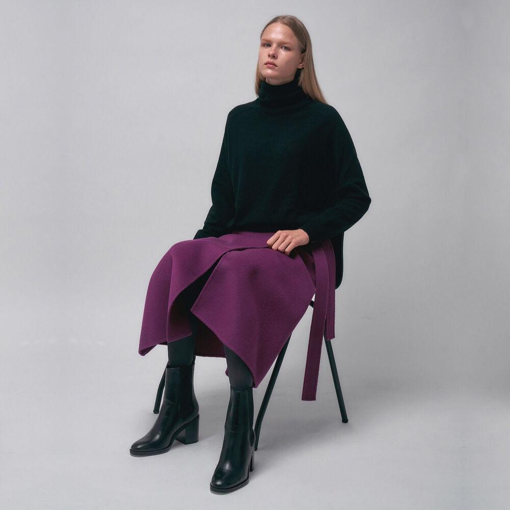 HANDMADE WOOL WRAP SKIRT_VIOLET