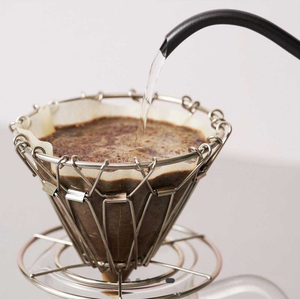 폰타노 접이식 커피 드리퍼 실버 (V60/185) 캠핑용