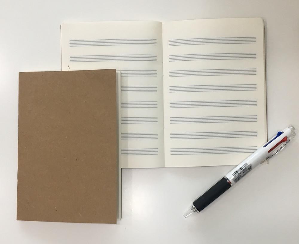 재즈에비뉴 포켓 오선지 음악노트 A6 (크라프트)