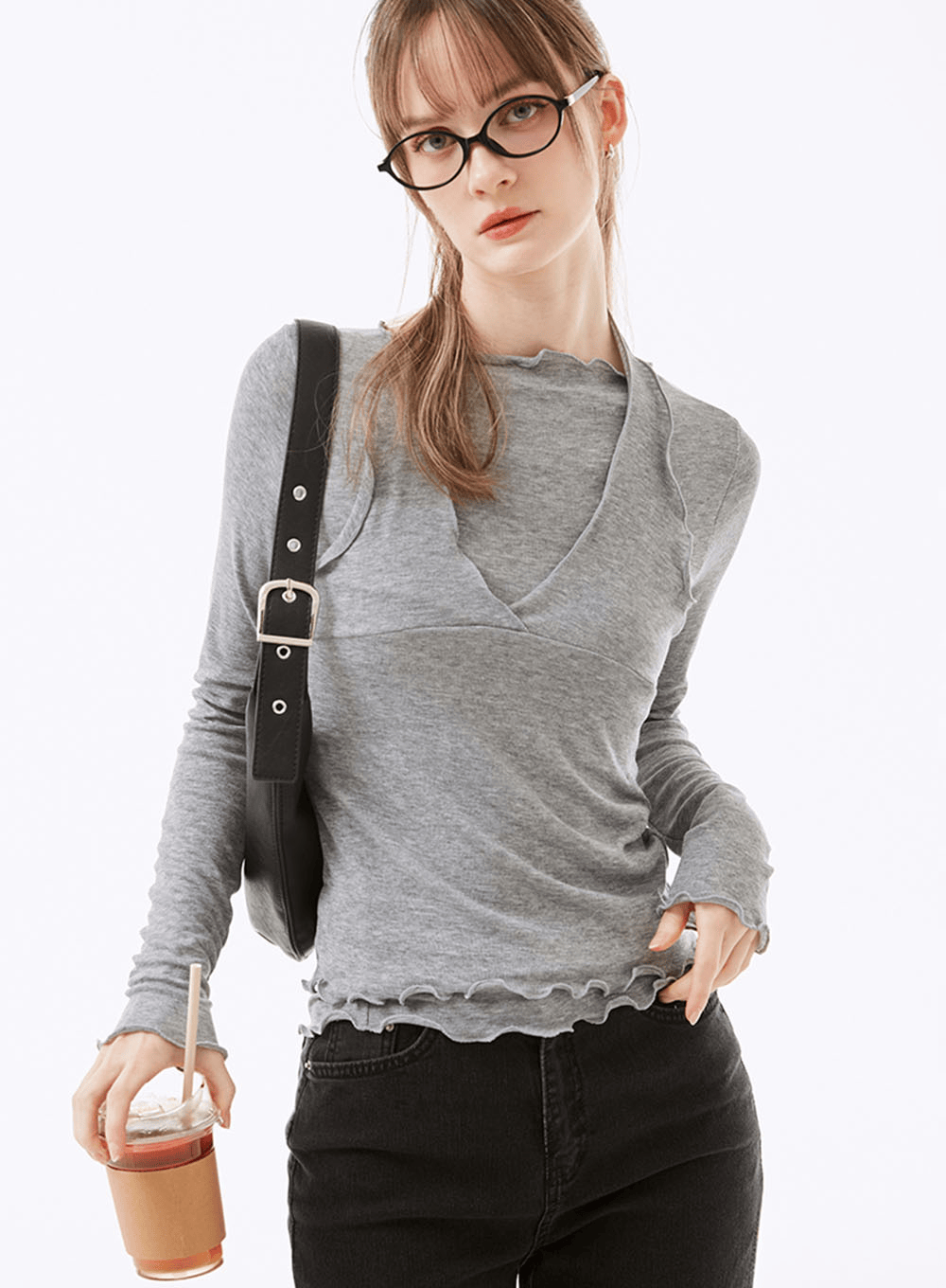 아크톤 SET - 긴팔티, 홀터넥