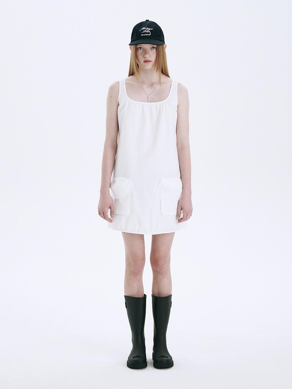 OUTPOCKET MINI DRESS_off white