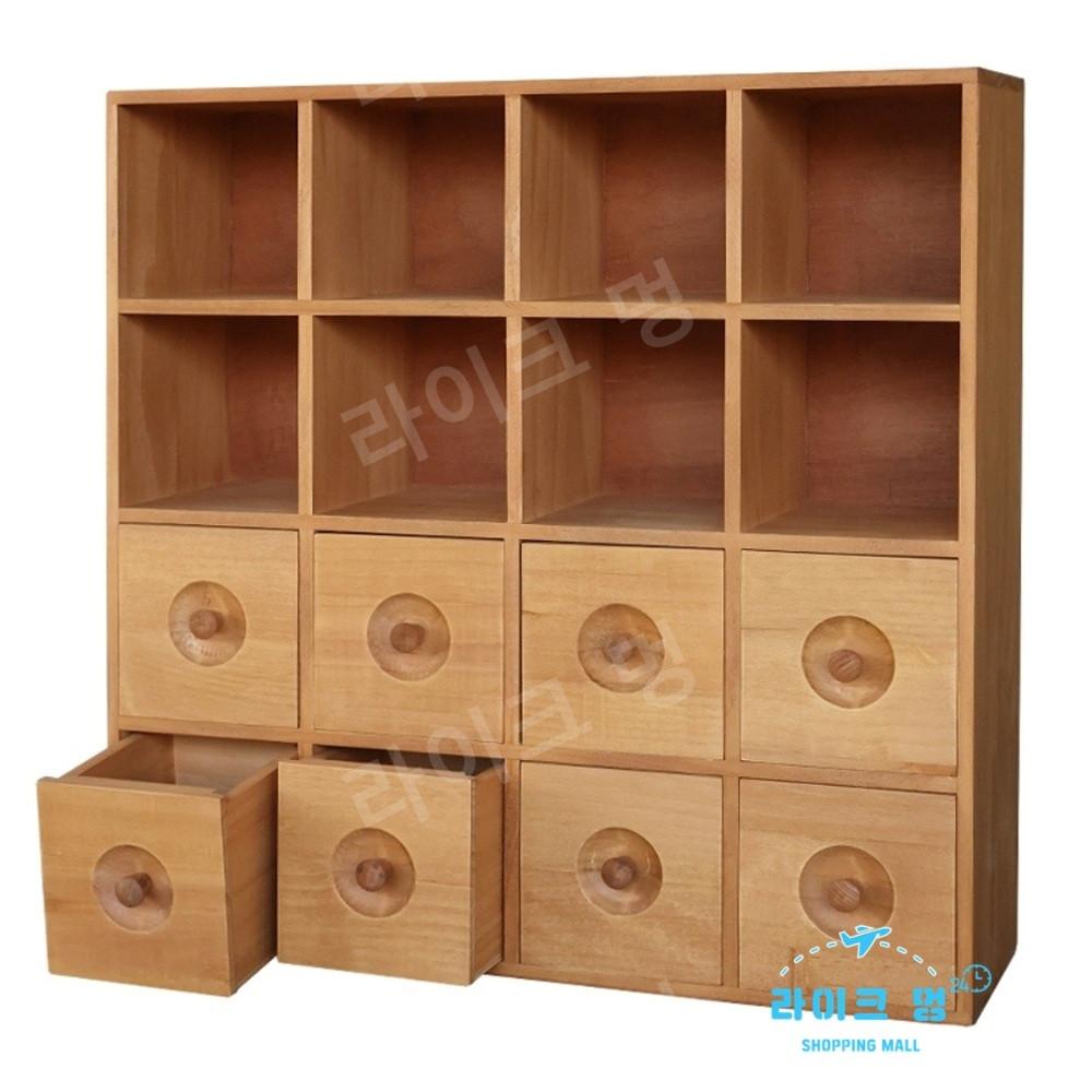 다꾸정리함 빈티지 원목 다꾸 수납장