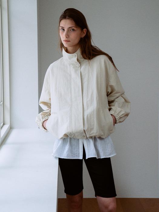 High-Neck Windbreaker Jumper[LMBESPJK5102]-Cream Beige