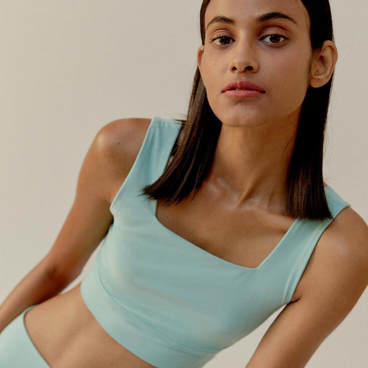 Square Neck Bra Top ∙ Mint