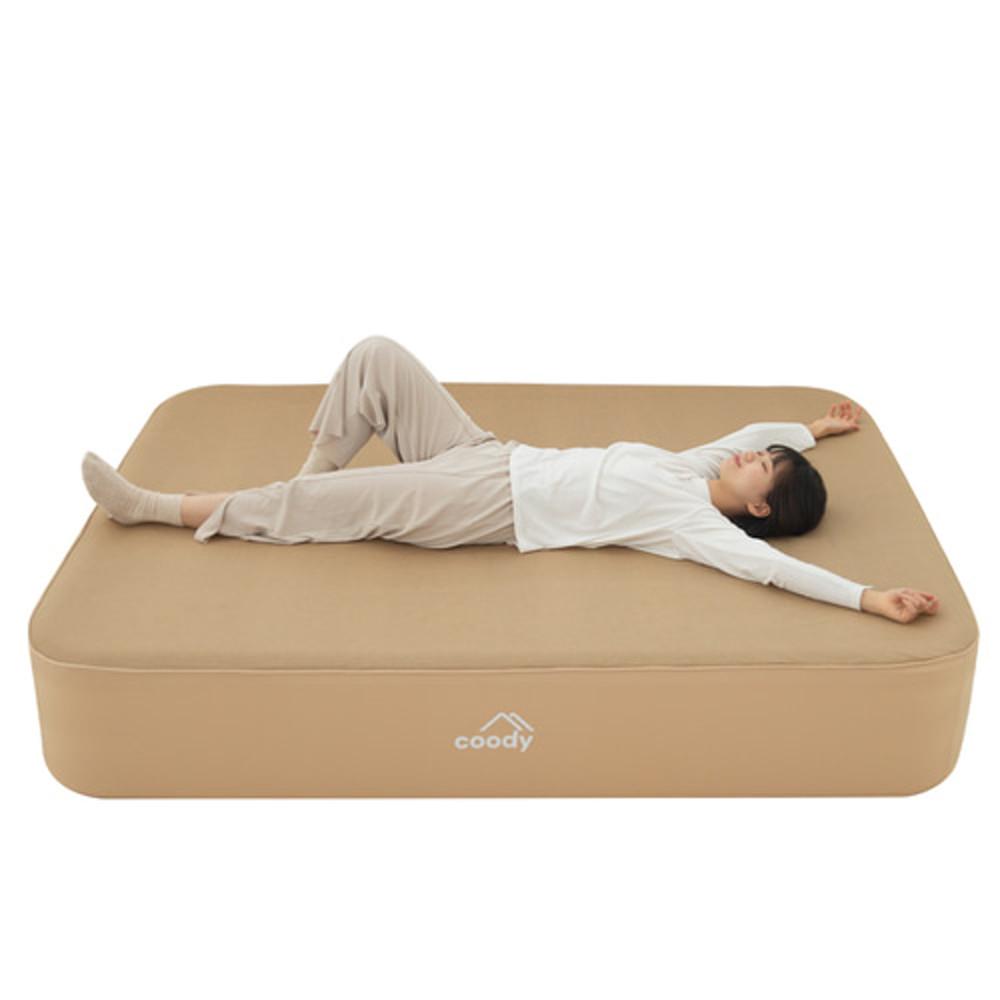 쿠디 에어매트 캠핑매트 자충매트 캠핑용 휴대용 매트리스 에어블럭 35cm 더블 펌프내장