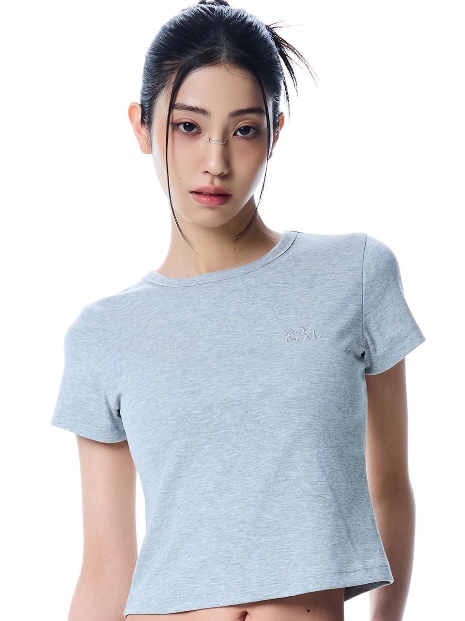 BASIC ILOVEU FIT TEE(GRAY)