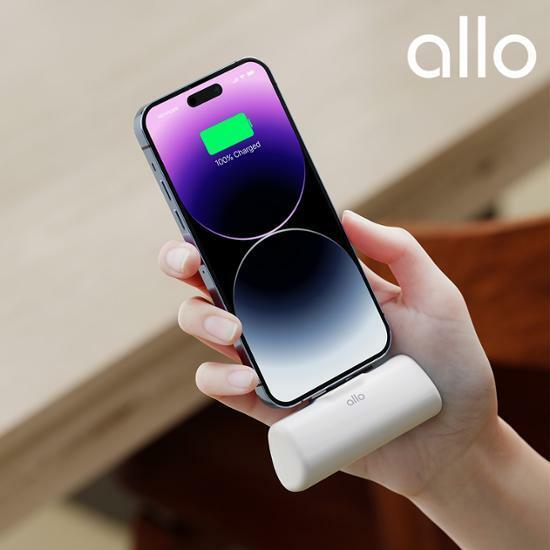 일체형 C타입 8핀 거치대 미니 보조배터리 5,000mAh