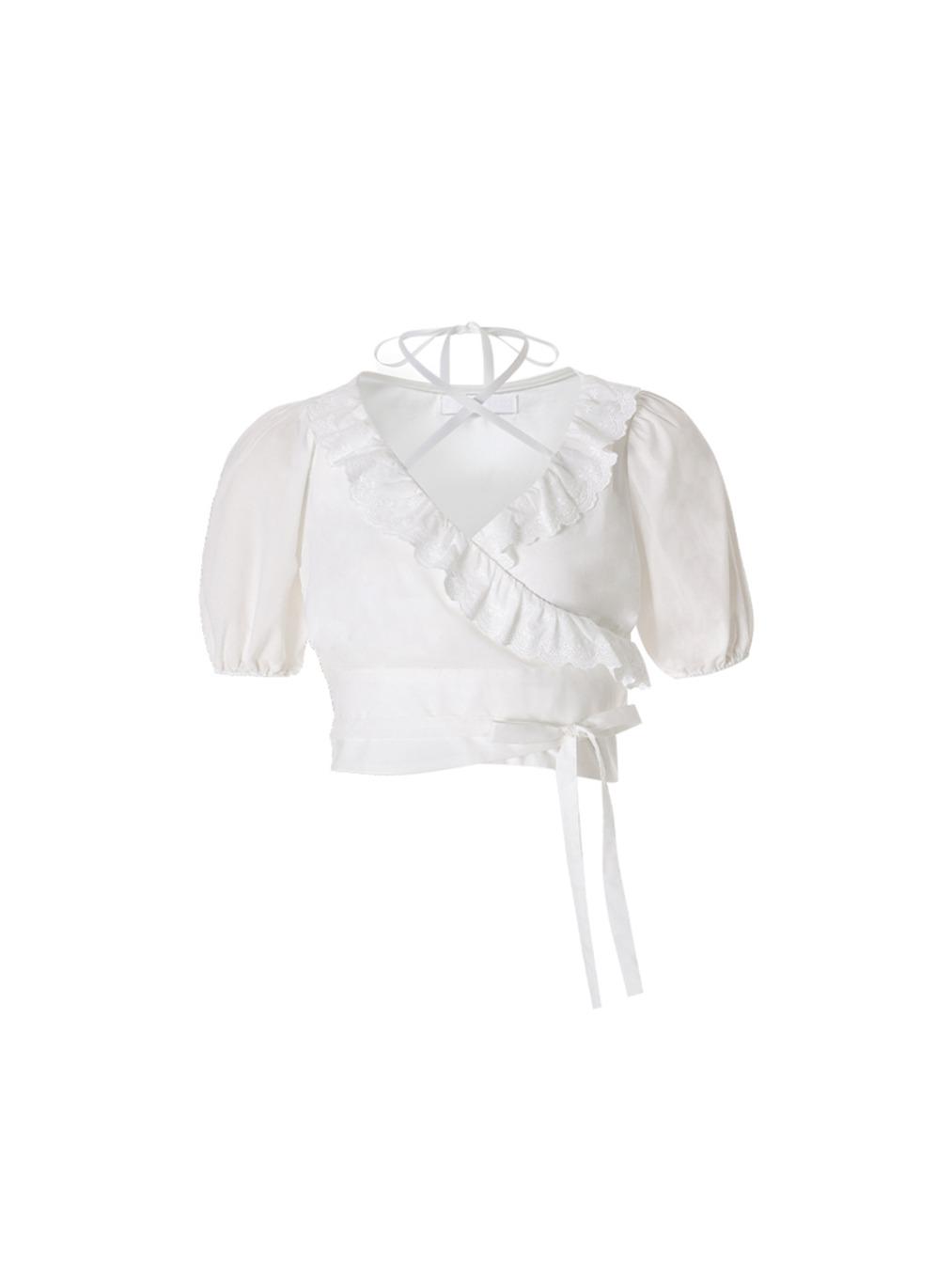 [2차 리오더]Rosie wrap blouse (Ivory)