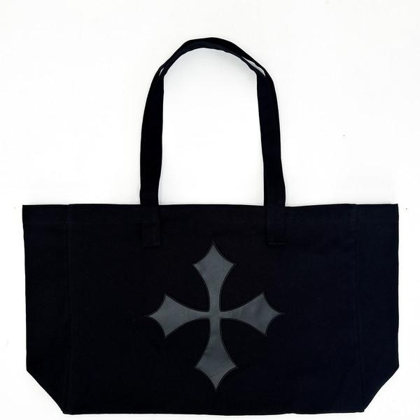 ARTIST COWHIDE PATCH BIG BAG (BLACK)