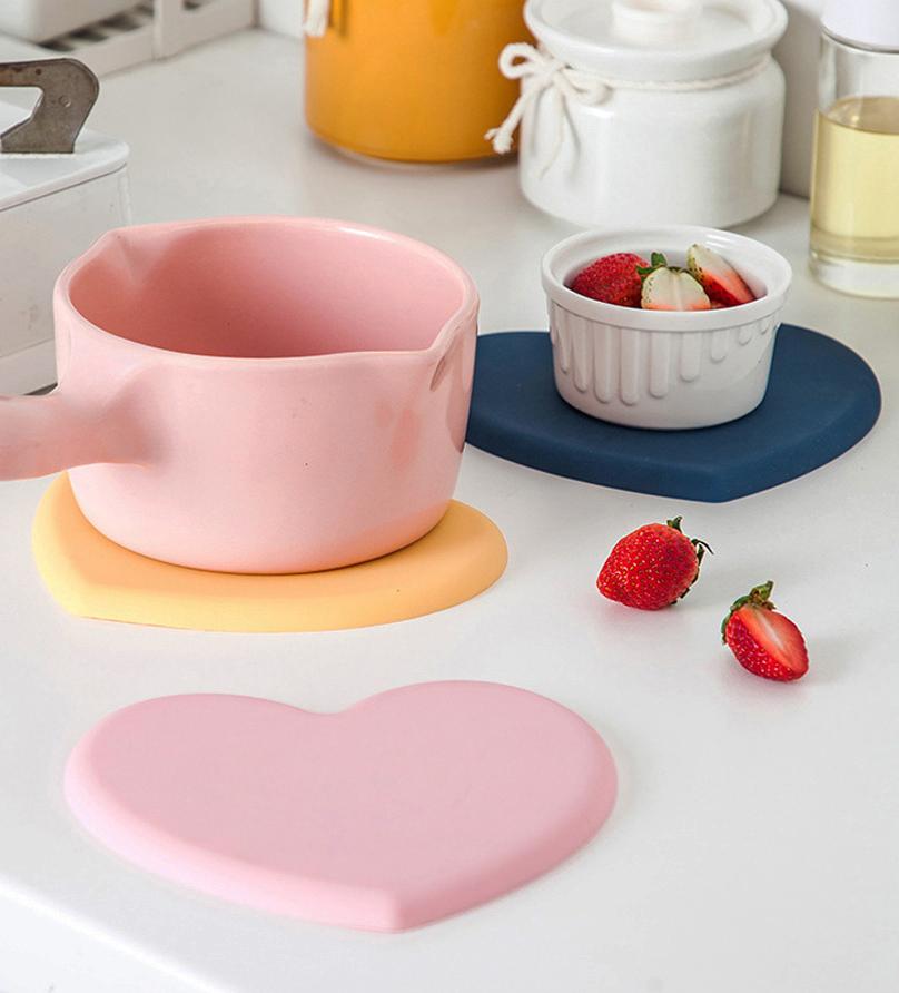 하트 실리콘 냄비받침 6color