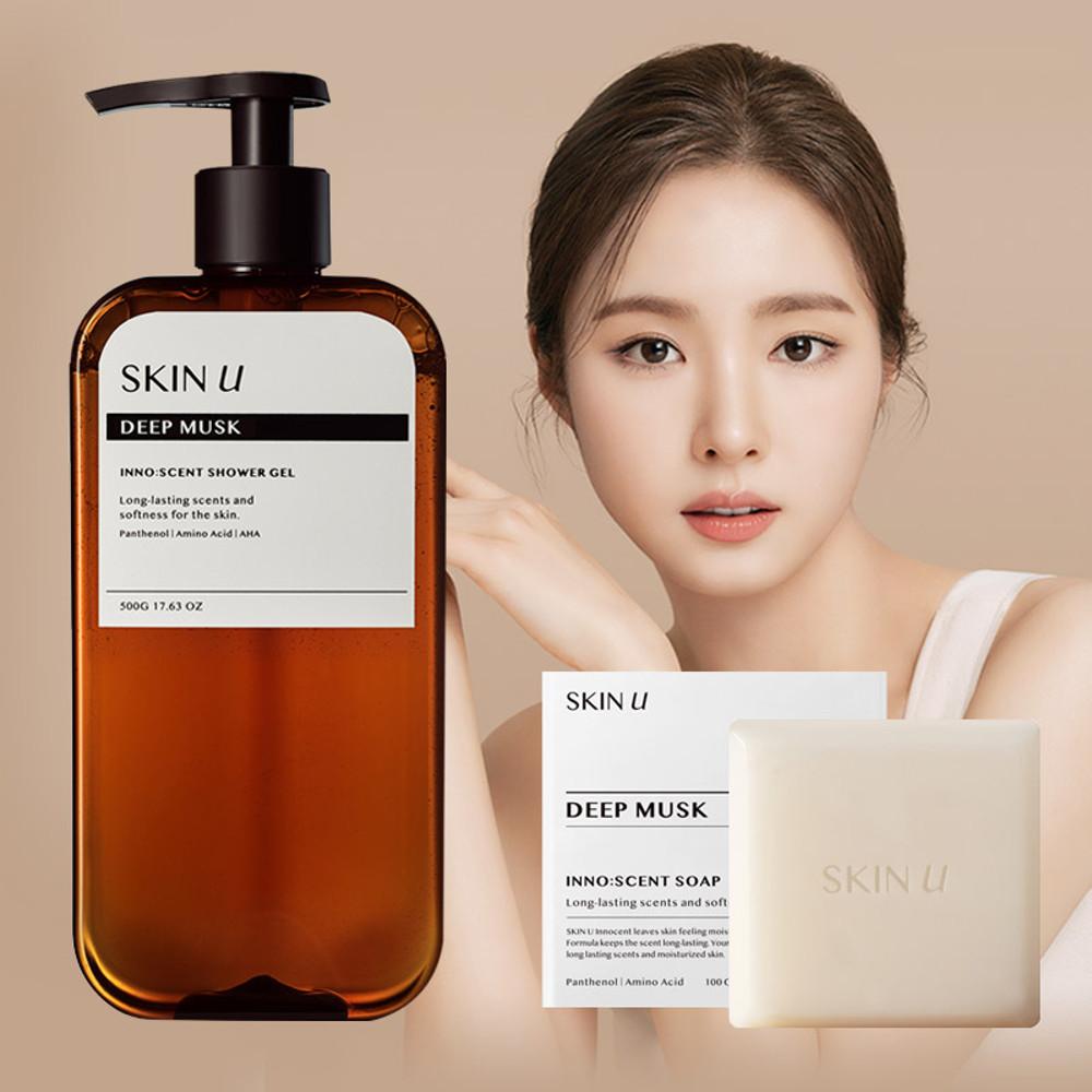 스킨유 향좋은 바디워시 약산성 4종 500g + 솝 바