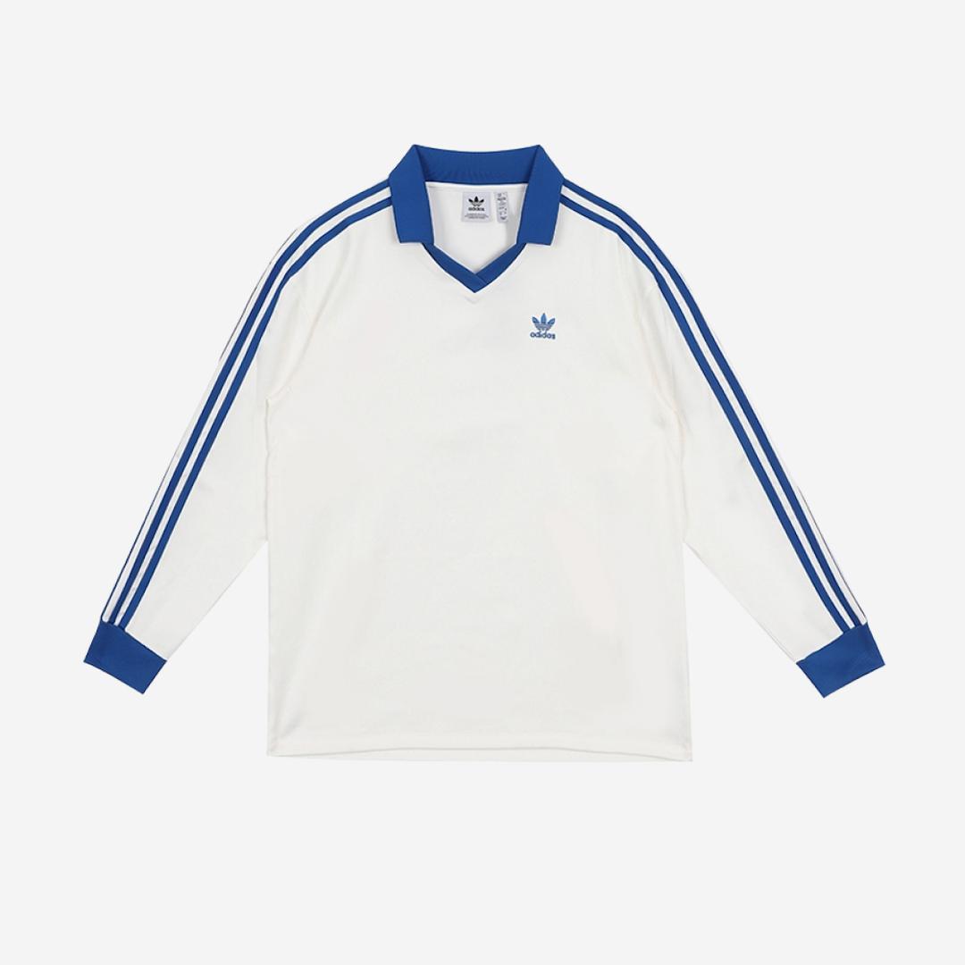 (W) Adidas 3-Stripes Satin Long Sleeve T-Shirt Cloud White - KR Sizing