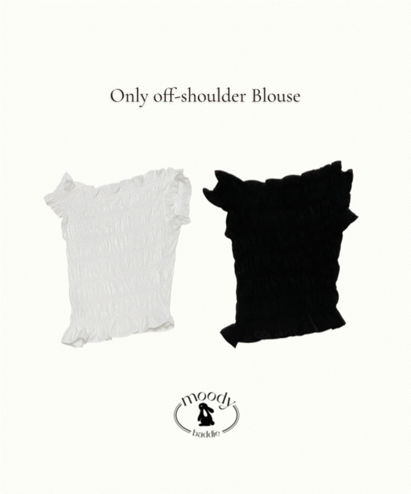 [국내고퀄/여리핏] 온리 오프숄더 블라우스 (2color)