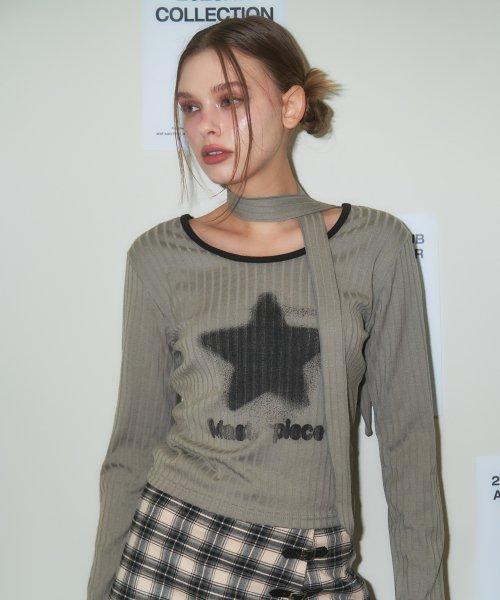 [NF] 스텔릿 보트넥 & 스카프 세트 (KHAKI)_F23ZB254