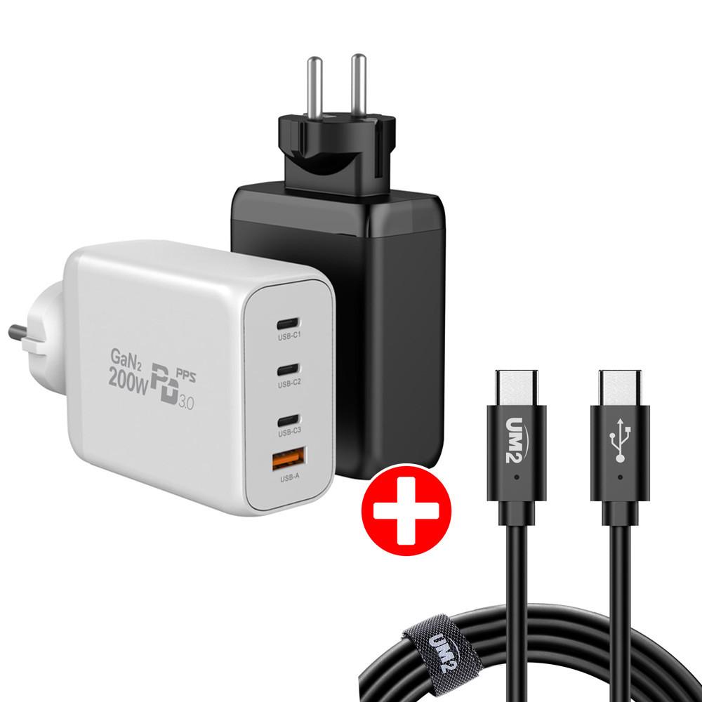 200W C타입 PD PPS USB 고속 접지 멀티충전기 노트북 200PD-GAN2