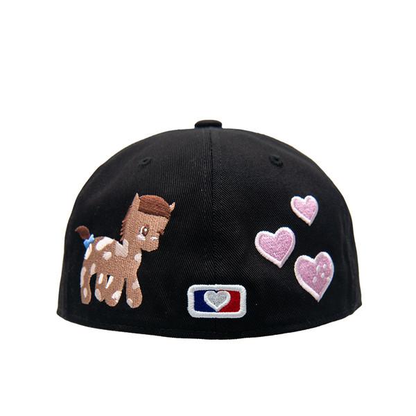 PONY EMBROIDERY CAP (BLACK)