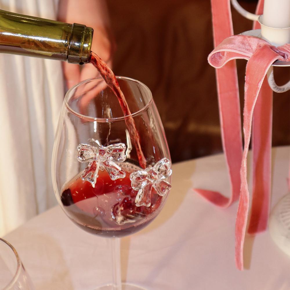 리본 고블렛와인잔 2color 결혼 집들이 선물