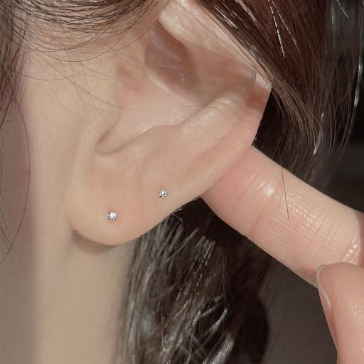 Tiny 실버 초미니 큐빅 귀걸이