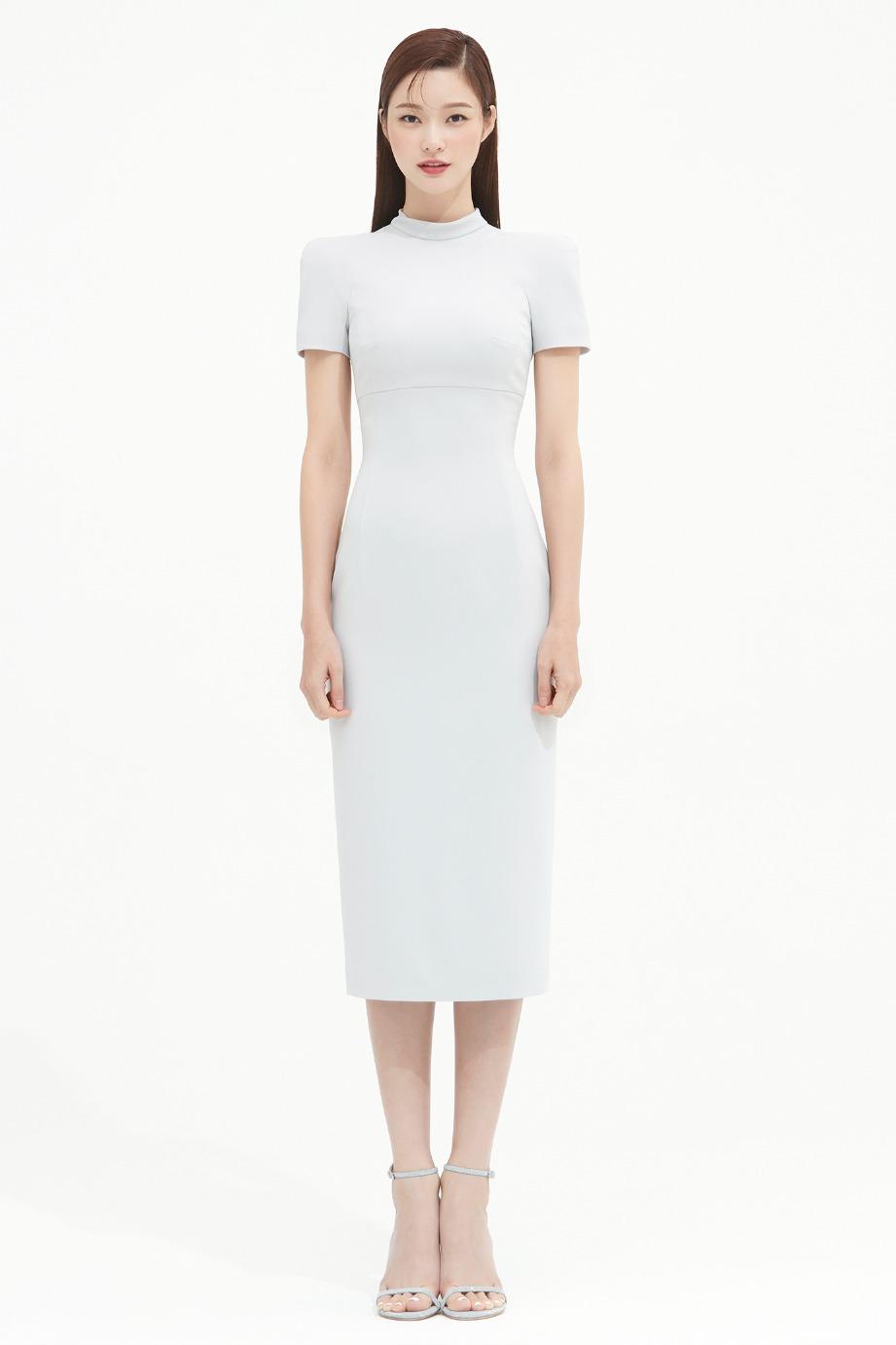 STAND COLLAR SLIM LINE DRESS