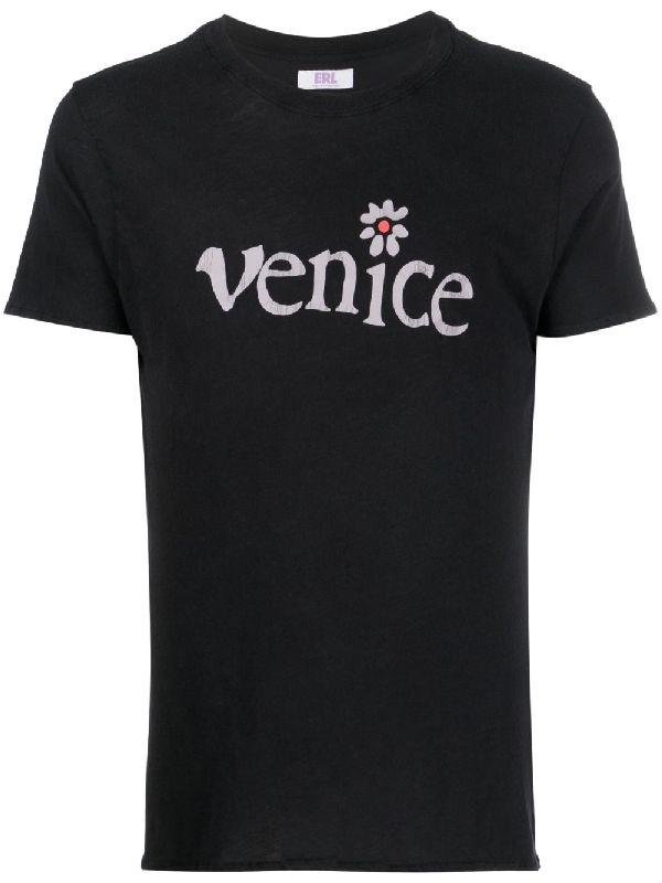 베니스 로고 코튼 티셔츠