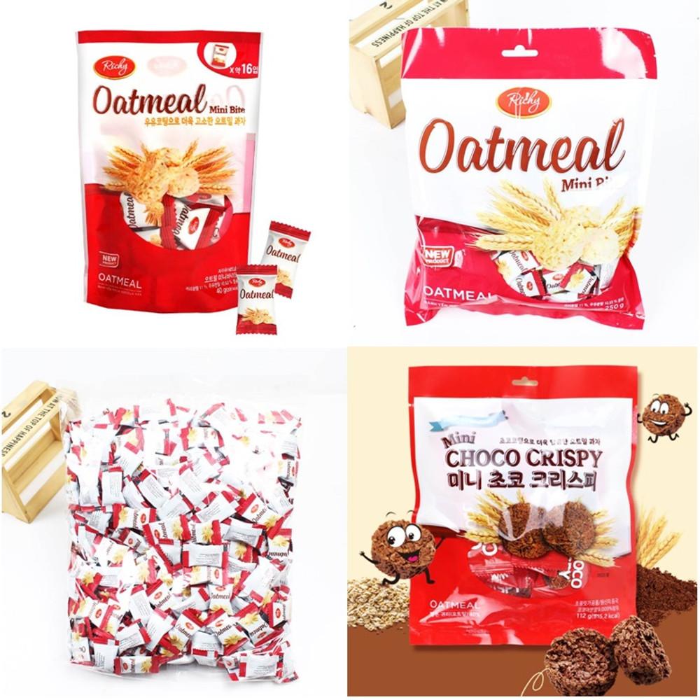 리치 리키 오트밀 미니바이트 귀리우유 캔디 40g 1kg 250g Richy oatmeal 1000g 초코