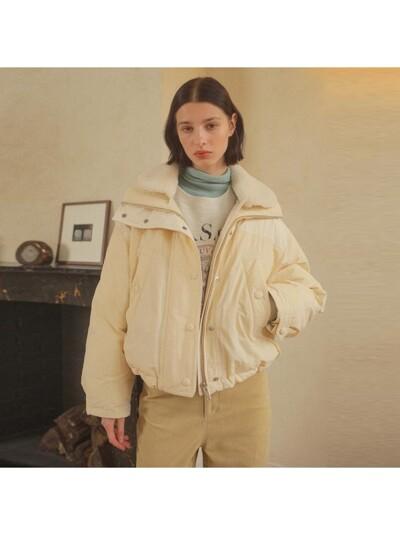 [온앤온] 퍼 칼라 배색 덕 다운 점퍼(MP2WMA16)