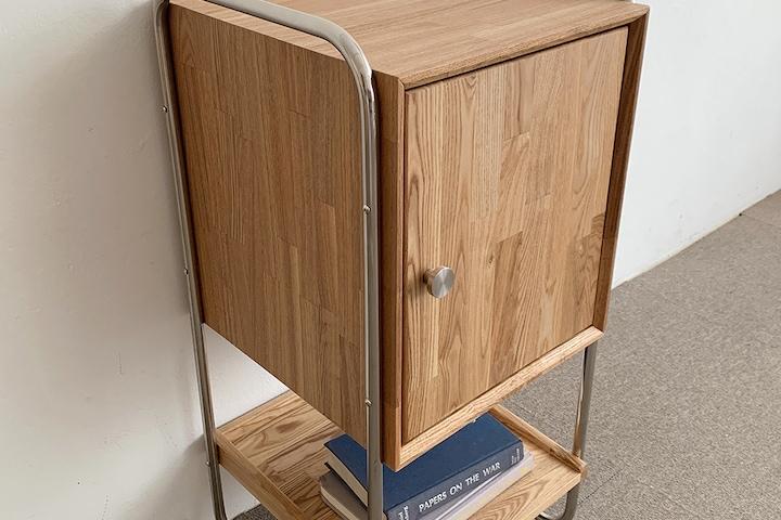 큐브 애쉬 스테인레스 사이드테이블