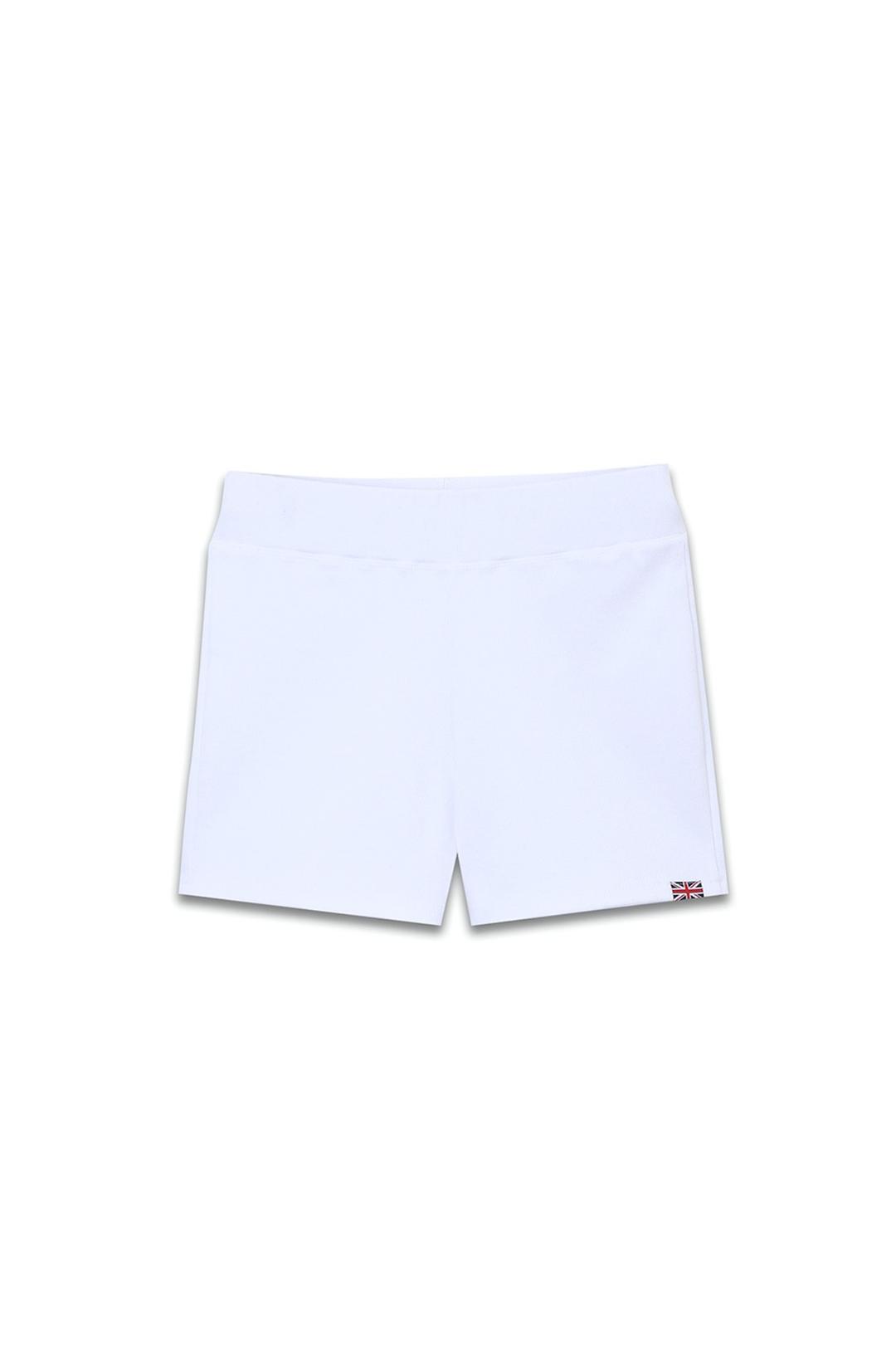 UNION JACK RIBBED SHORTS WHITE