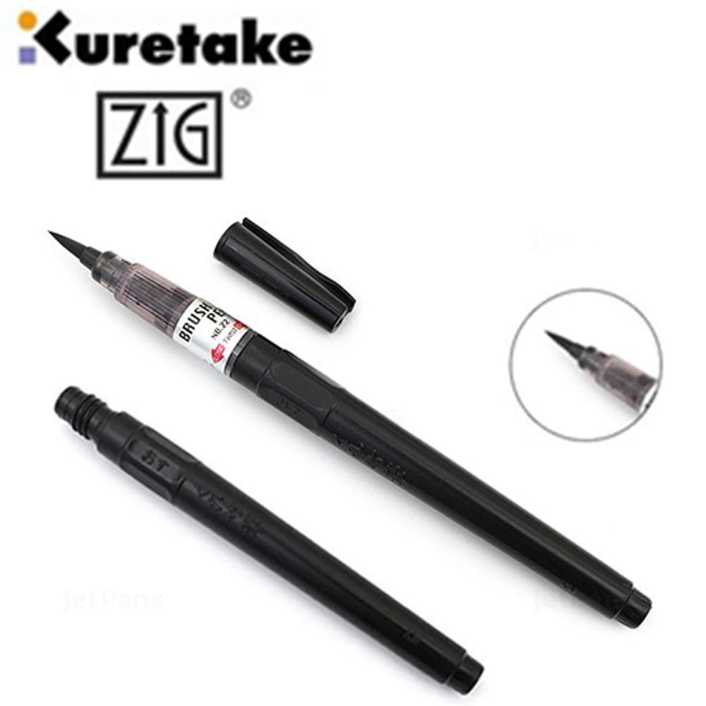 쿠레타케 캘리그라피 붓펜 리필 카트리지 지그 검정