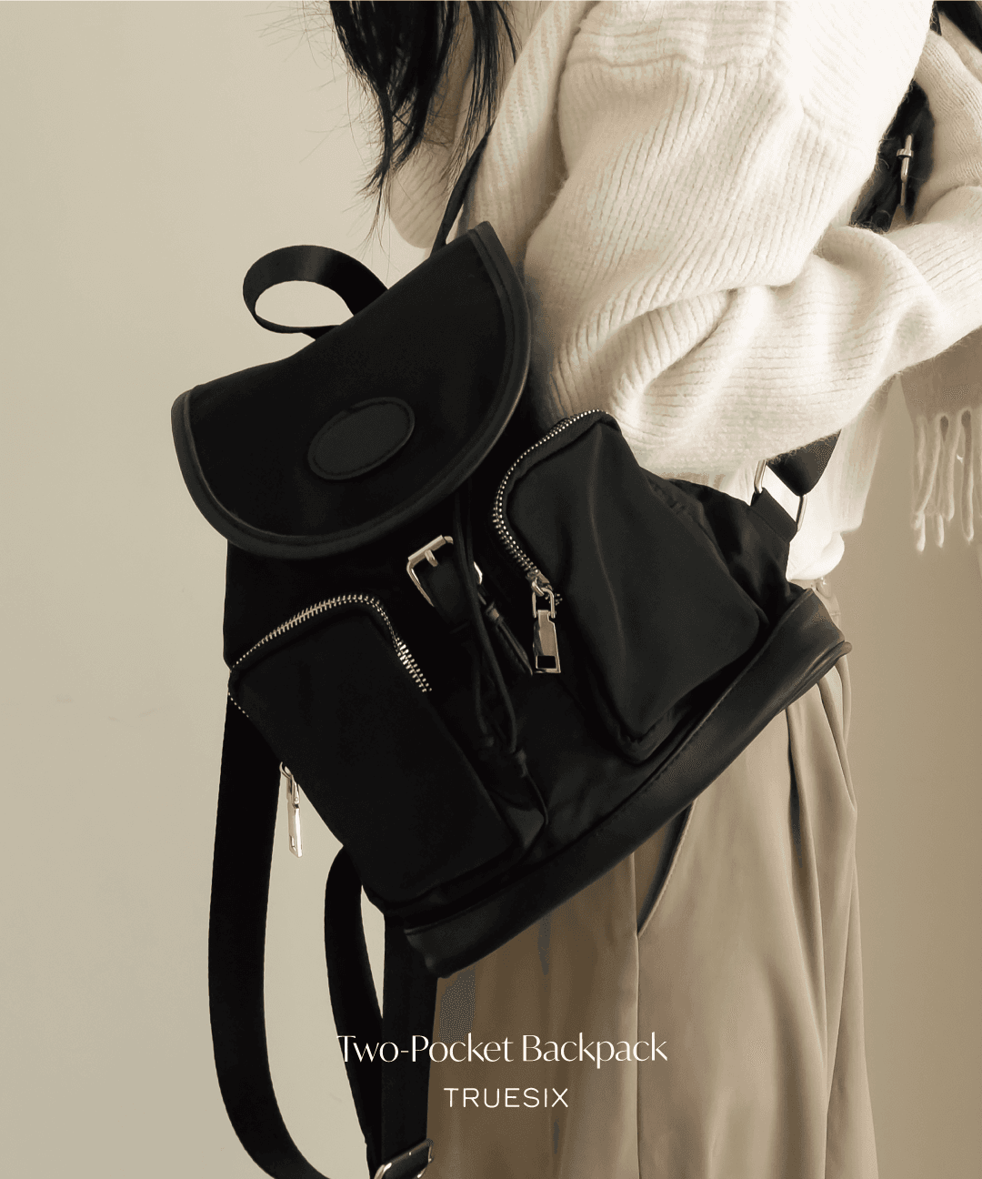 트루식스 포켓 미니백팩 복조리 나일론백팩