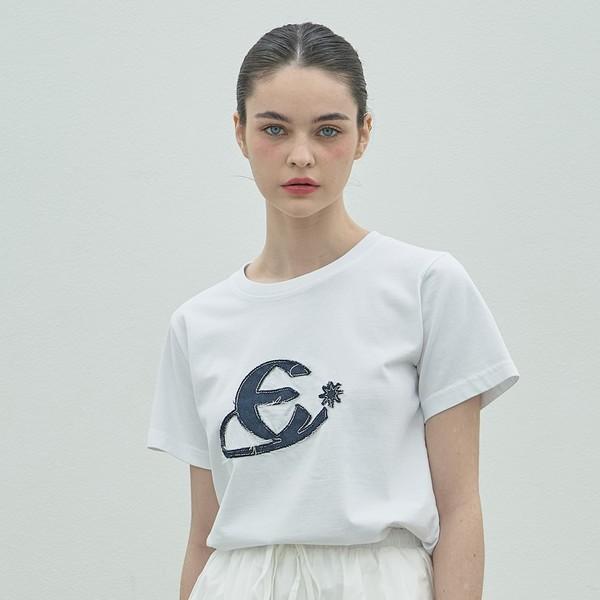 Essential Logo Ts_White Denim