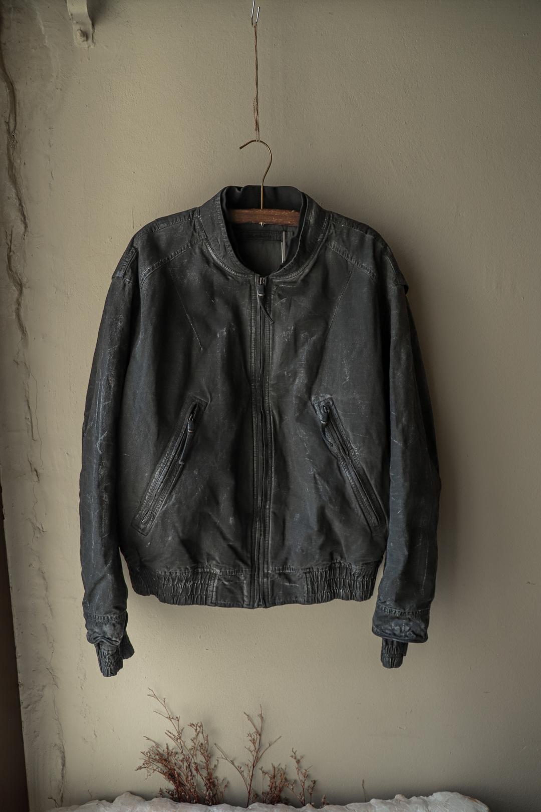 블랙멀 Blackmerle - Double Sleeve Bomber - Slab Grey