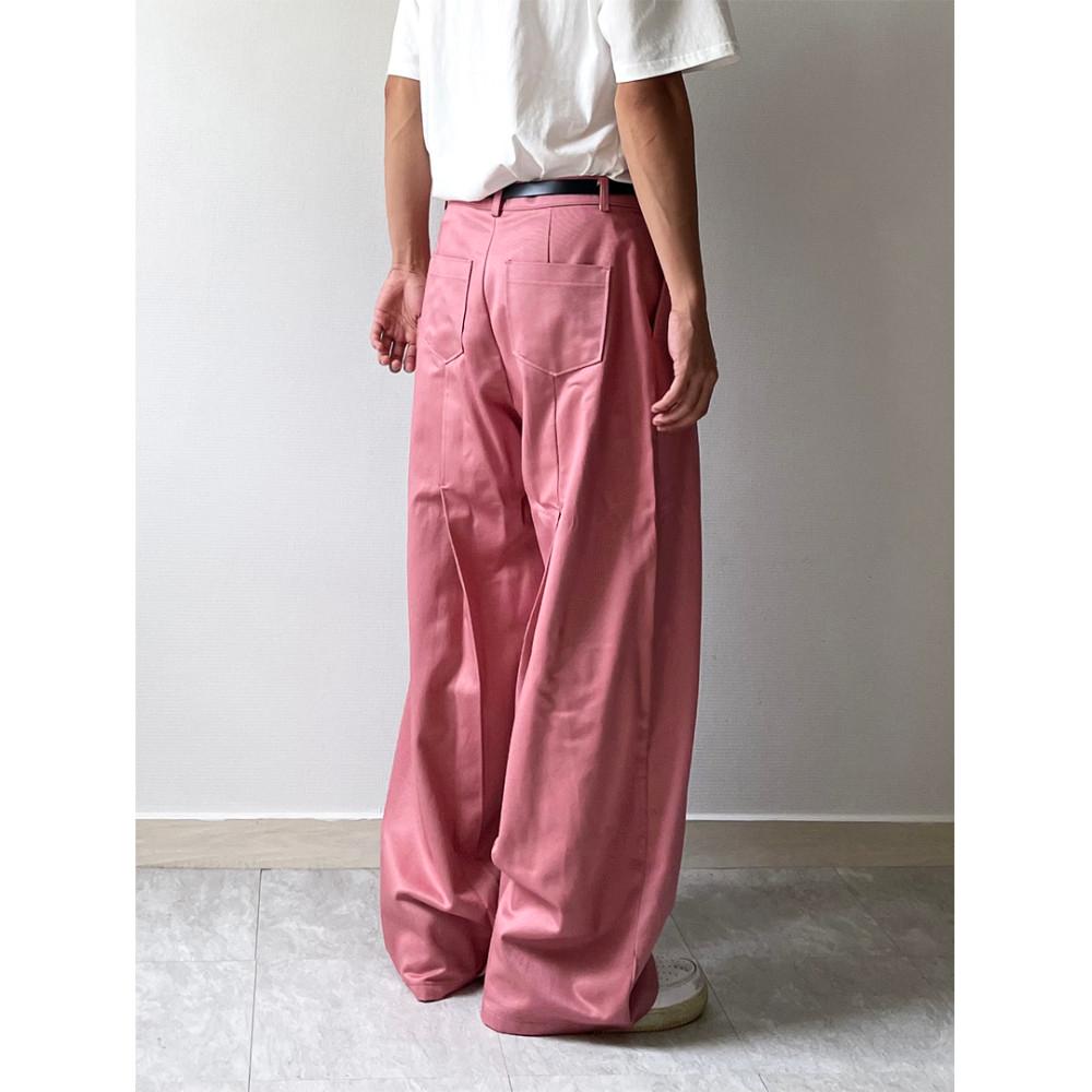 남녀공용 남자핑크바지 남자통바지 남자와이드팬츠