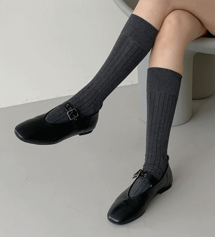 발등 아일렛 벨트 플랫[2color]