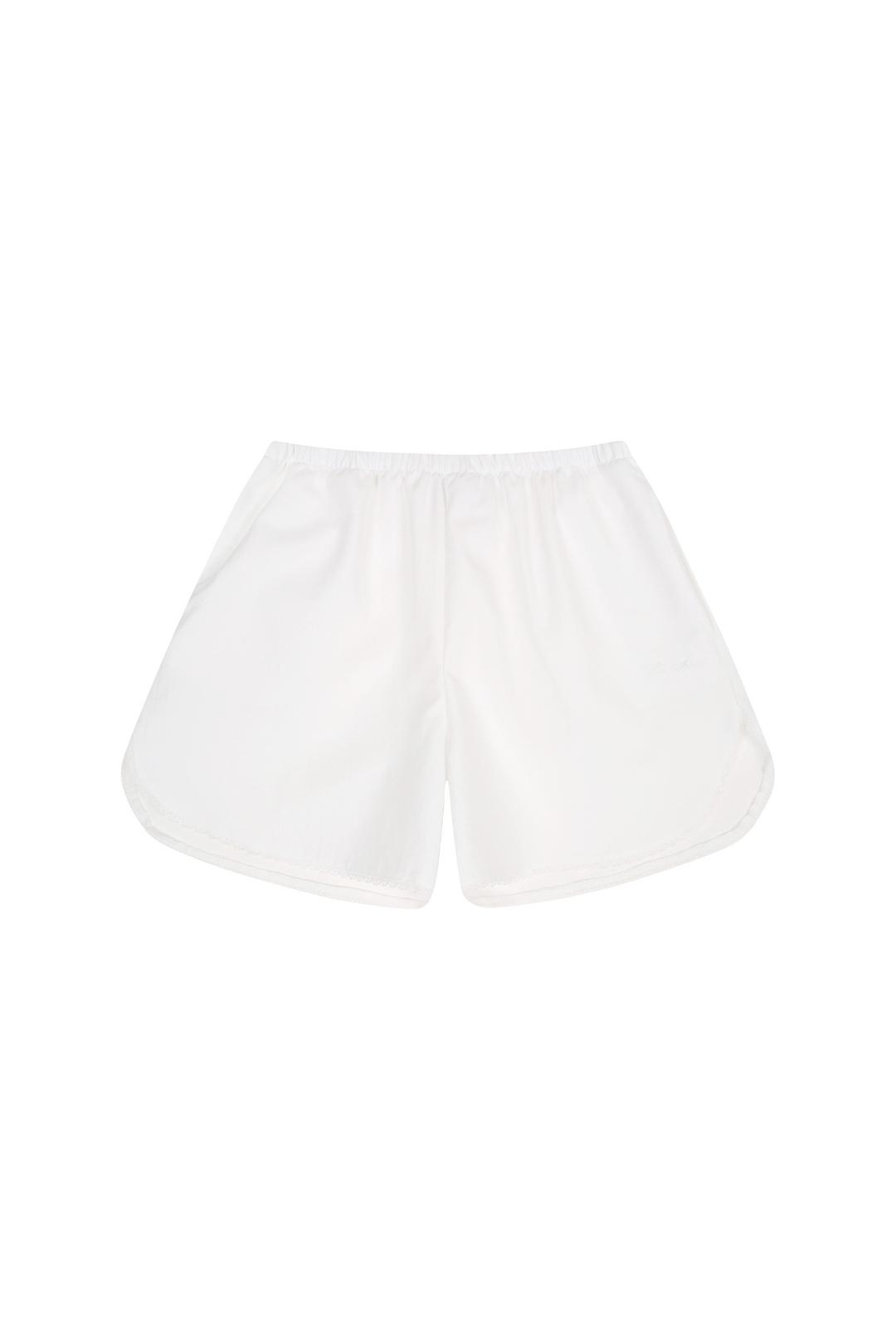 Lace Trimming Shorts (OFF-WHITE)
