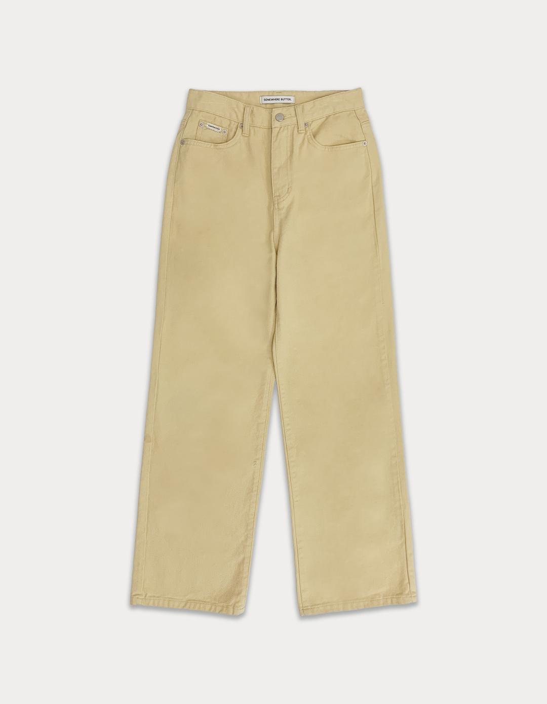 Heart b logo color pants - butter