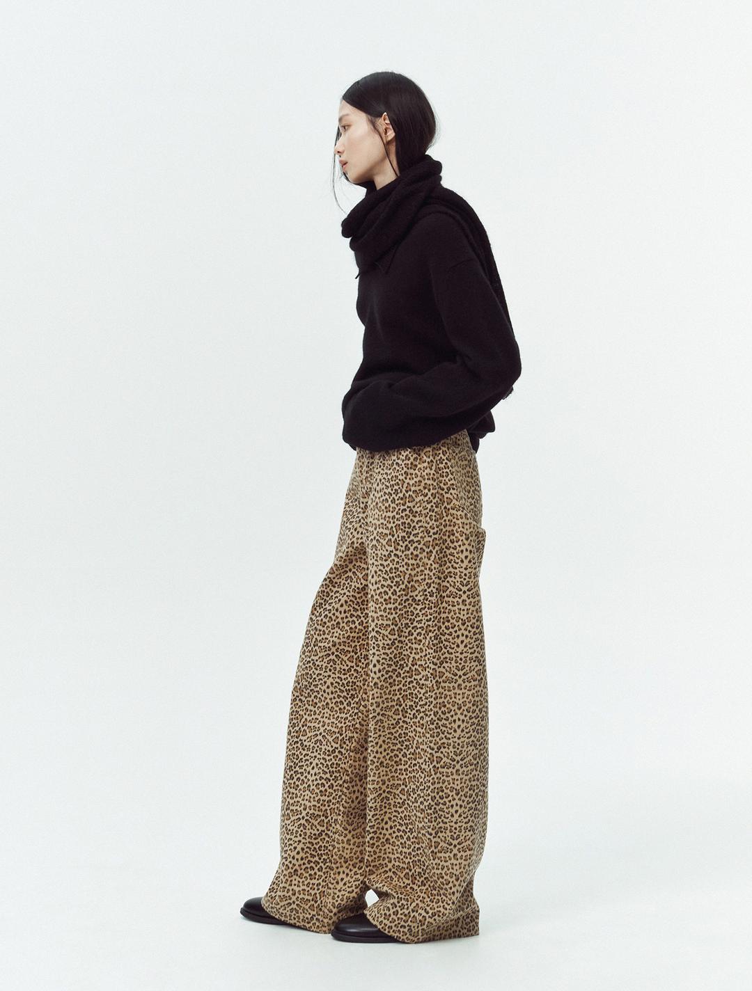 오블리크 레오파드 와이드 진