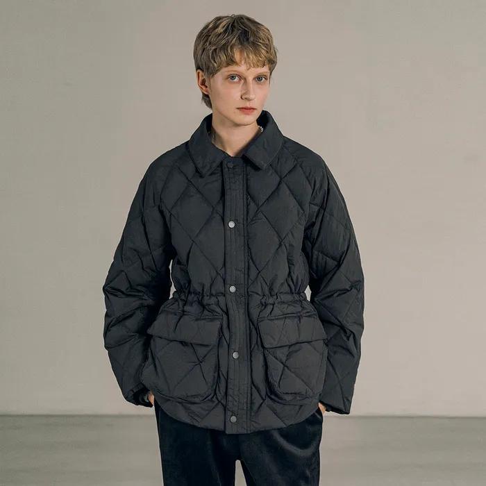 SIOT4127 덕다운 퀼팅 헌팅 자켓_Black