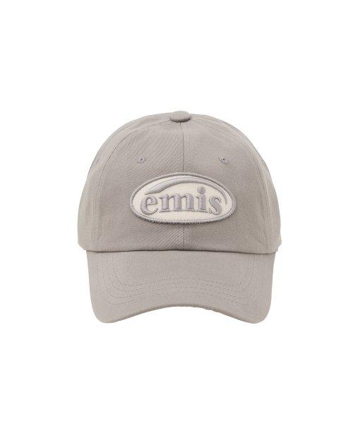 TONE ON TONE WAPPEN BALL CAP-GRAY
