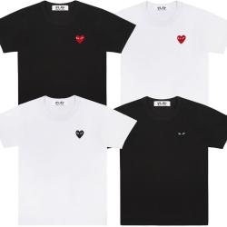 꼼데가르송 반팔티 레드와펜 블랙와펜 남성 여성