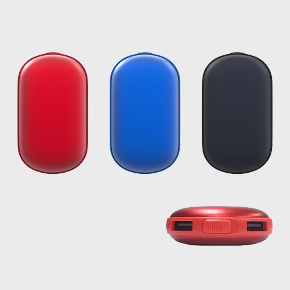 ABC 핫뜨거 타원형 휴대용 손난로/보조 배터리 7500mAh