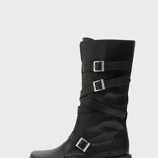 [EXCLUSIVE] LETA BUCKLE STRAP BOOT_CLASSIC BLACK