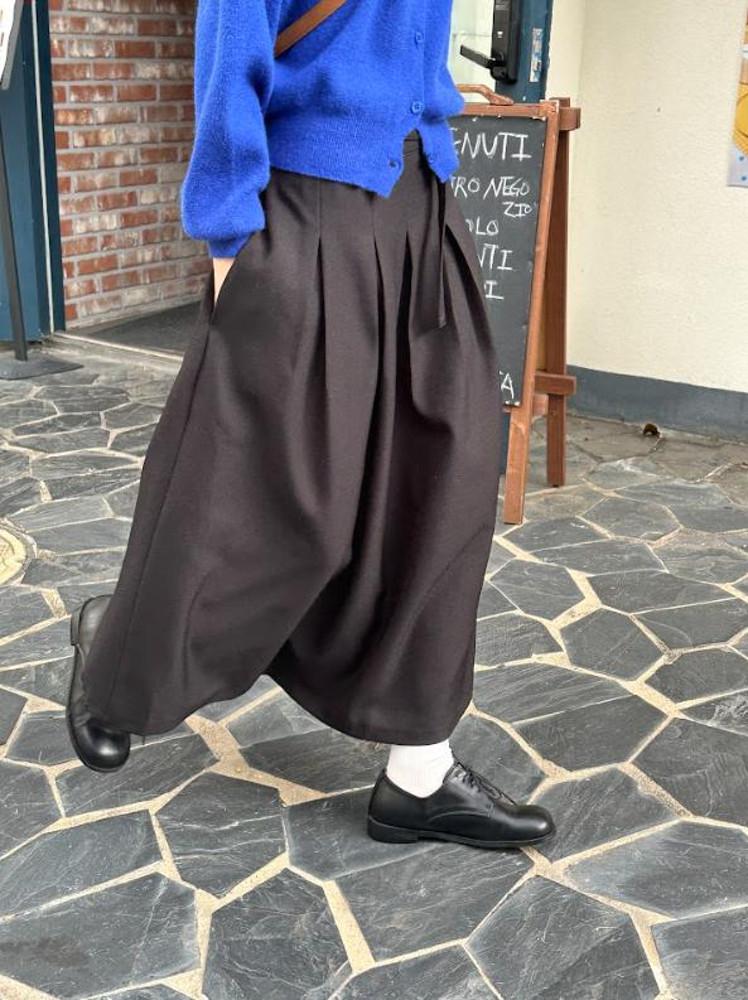 페이트 플리츠롱스커트(3colors)