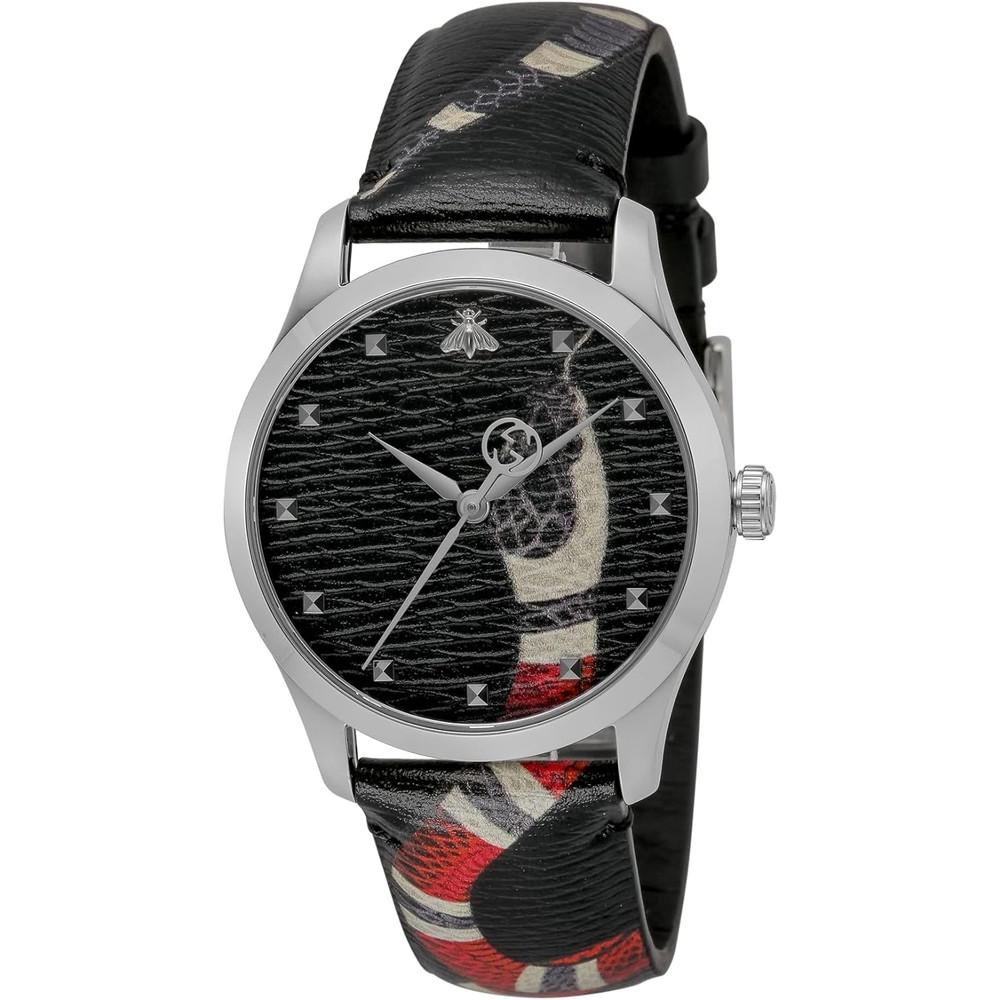 구찌 가죽시계 쿼츠시계 킹스네이크 G타임리스 YA1264007A