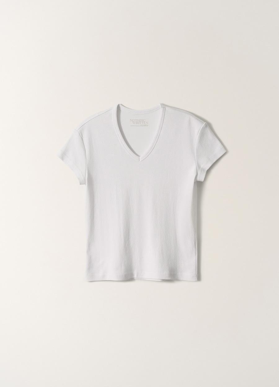 2ND/ 90's v-neck t-shirt (White)